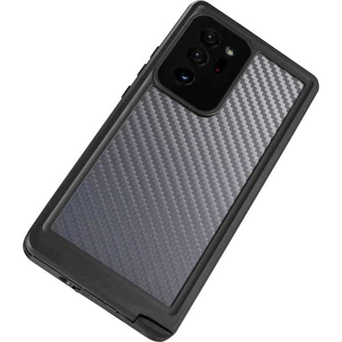 Silver Carbon Fiber Specialty Texture Material Galaxy Note20 Ultra 5G Waterproof Case